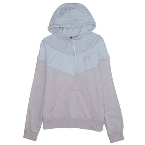 Nike Womens Grey Beige Pullover Hoodie Medium Fleece Sweatshirt