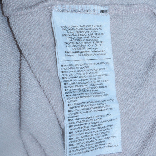 Nike Womens Grey Beige Pullover Hoodie Medium Fleece Sweatshirt