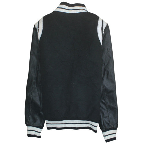 Denim & Any Oldarmy Black Womens Black Varsity Jacket Size M