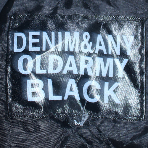 Denim & Any Oldarmy Black Womens Black Varsity Jacket Size M
