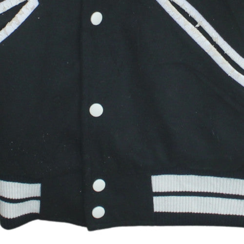 Denim & Any Oldarmy Black Womens Black Varsity Jacket Size M