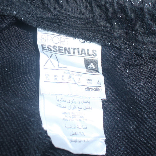 Adidas Men’s Black XL Jogger Sweatpants Logo Tapered Climalite