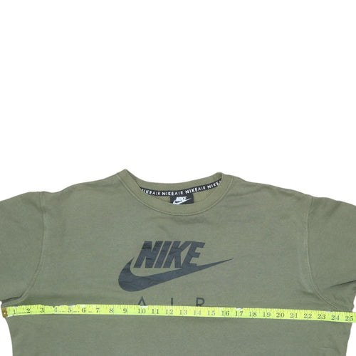 Nike Air Men's Green Pullover Sweatshirt M Long Sleeve Crew Neck