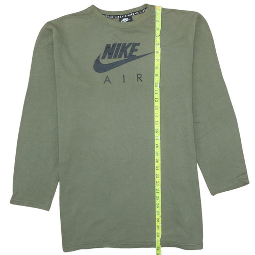 Nike Air Men's Green Pullover Sweatshirt M Long Sleeve Crew Neck