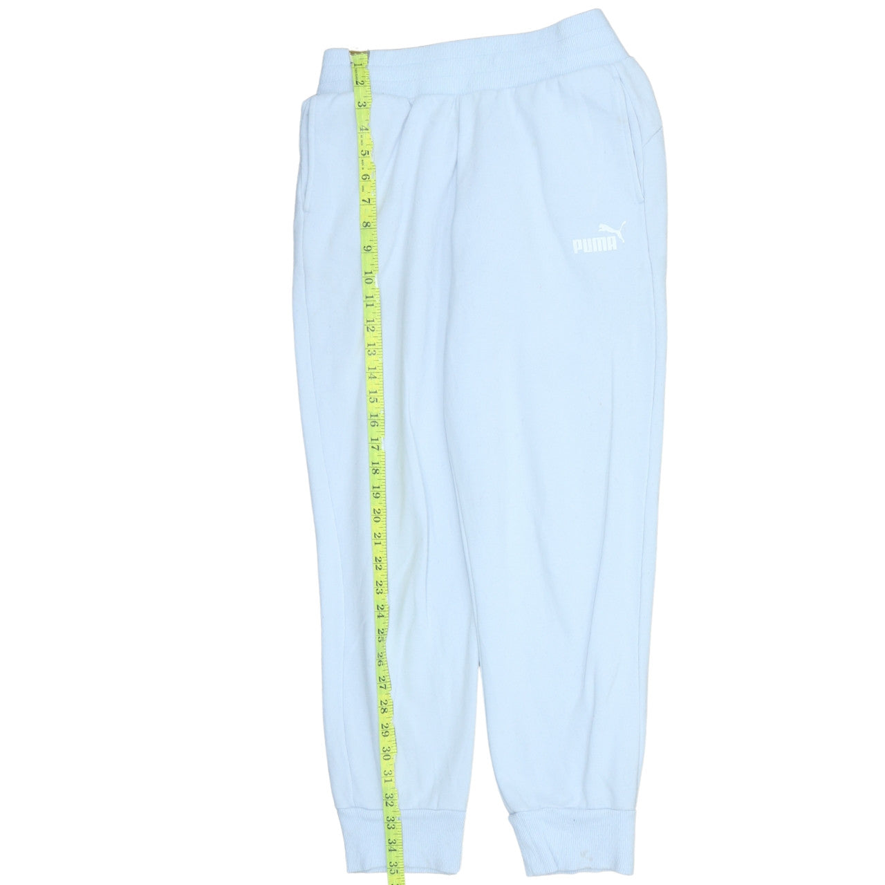 Puma Women's Blue Jogger Sweatpants Small Fleece Elastic Waist
