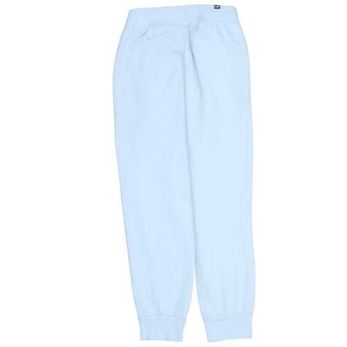 Puma Women's Blue Jogger Sweatpants Small Fleece Elastic Waist