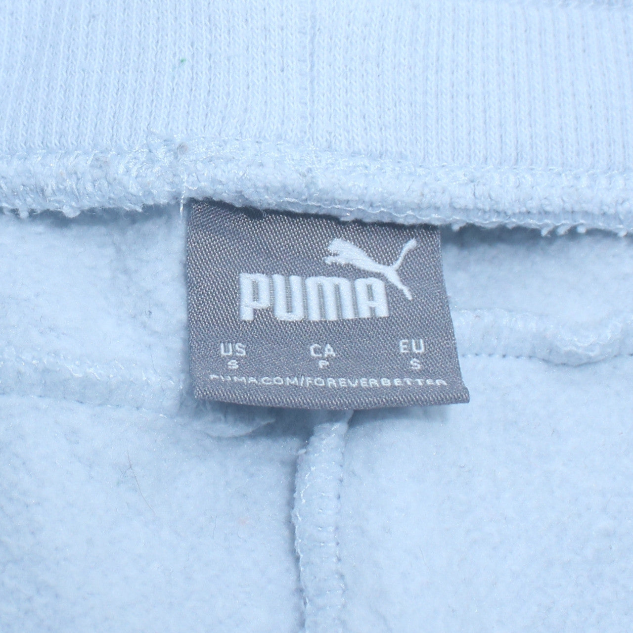 Puma Women's Blue Jogger Sweatpants Small Fleece Elastic Waist