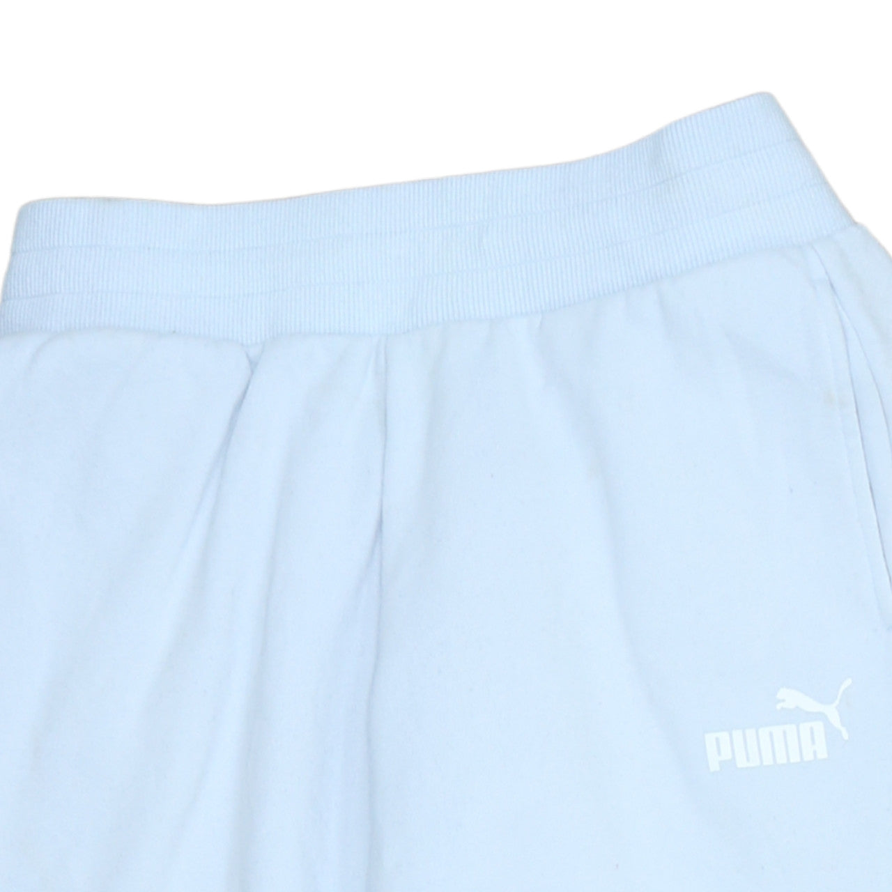 Puma Women's Blue Jogger Sweatpants Small Fleece Elastic Waist