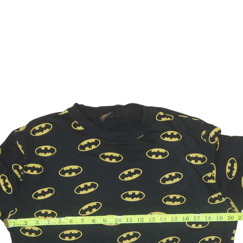 Cedar Wood State Men's Black Batman Logo Sweatshirt Size M