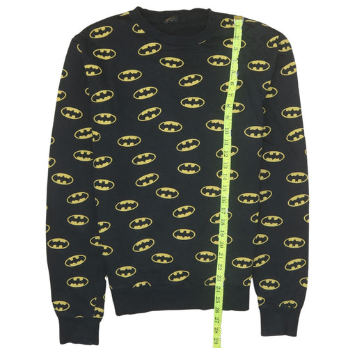 Cedar Wood State Men's Black Batman Logo Sweatshirt Size M