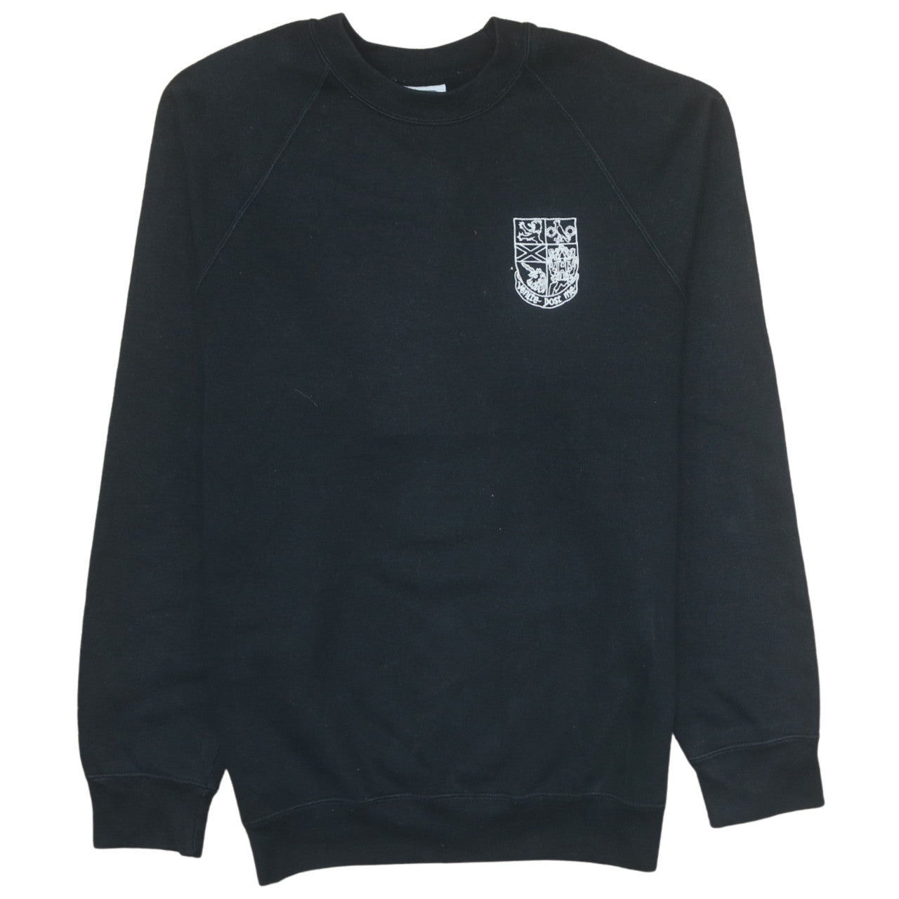 Russell Men's Black Medium Pullover Sweatshirt with Embroidered Logo