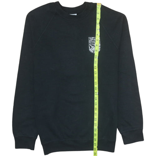Russell Men's Black Medium Pullover Sweatshirt with Embroidered Logo