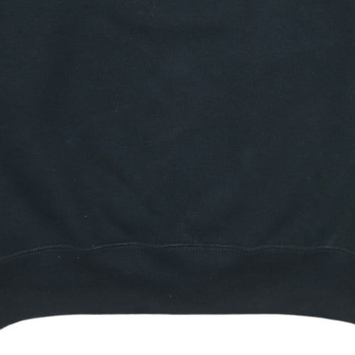 Russell Men's Black Medium Pullover Sweatshirt with Embroidered Logo