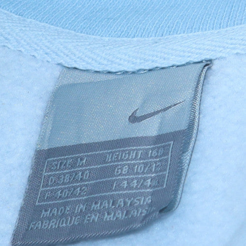Nike Womens Blue Fleece 1/4 Zip Activewear Jacket Size M