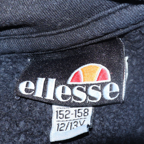 Ellesse Boys Black & Grey Pullover Hoodie 12-13 Years Colourblock Logo Style