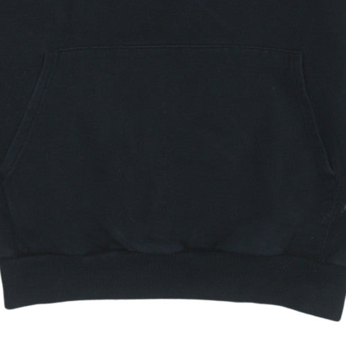 Hugo Boss Mens Black Pullover Hoodie Small Logo Fleece Sweatshirt