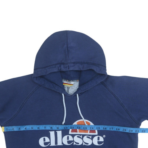 Ellesse Men's Blue Pullover Hoodie M Heritage Logo Fleece Sweatshirt