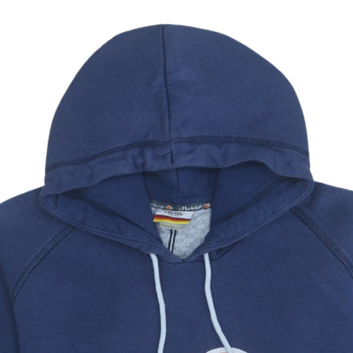 Ellesse Men's Blue Pullover Hoodie M Heritage Logo Fleece Sweatshirt