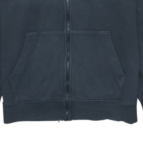 Nike Men's Black Full Zip Hoodie L Cotton Blend Sportswear