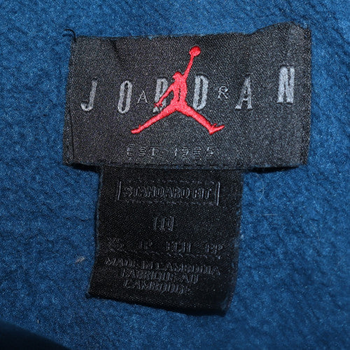 Jordan Men’s Blue Pullover Hoodie L Logo Graphic Fleece Sweatshirt