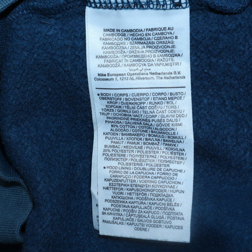 Jordan Men’s Blue Pullover Hoodie L Logo Graphic Fleece Sweatshirt