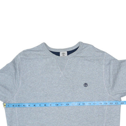 Timberland Men's Grey Crew Neck Cotton Blend Sweatshirt Size M