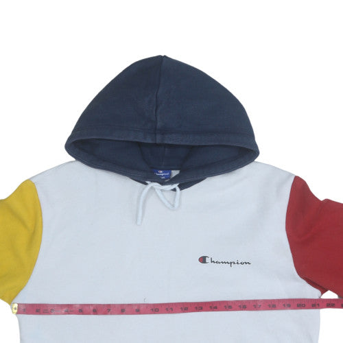 Champion Men's Multicoloured Pullover Hoodie Large Logo Fleece Sweatshirt