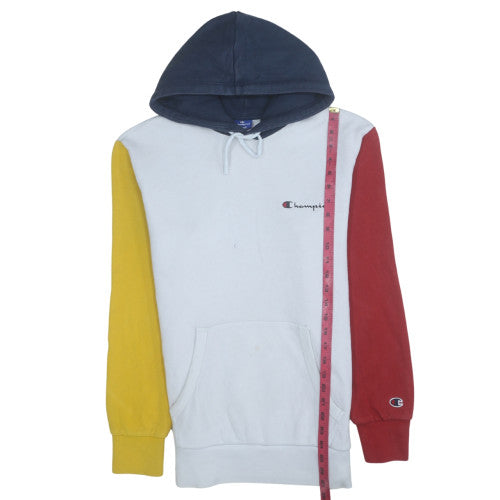 Champion Men's Multicoloured Pullover Hoodie Large Logo Fleece Sweatshirt