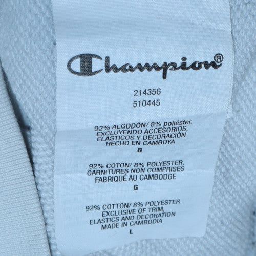 Champion Men's Multicoloured Pullover Hoodie Large Logo Fleece Sweatshirt