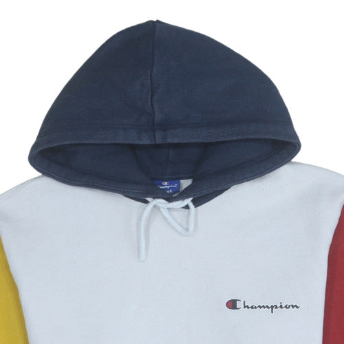 Champion Men's Multicoloured Pullover Hoodie Large Logo Fleece Sweatshirt