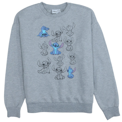 Disney Primark Women Grey Stitch Sweatshirt Size S Crew Neck Pullover
