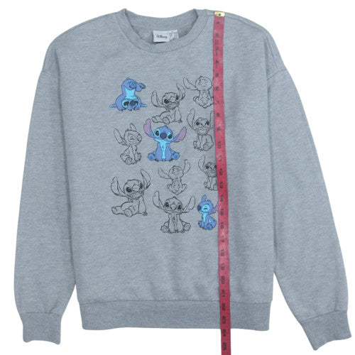 Disney Primark Women Grey Stitch Sweatshirt Size S Crew Neck Pullover