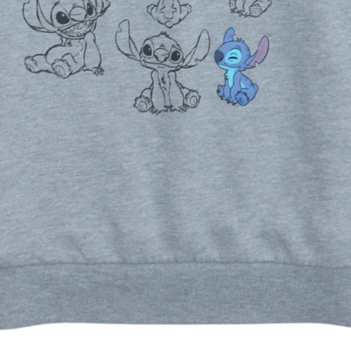 Disney Primark Women Grey Stitch Sweatshirt Size S Crew Neck Pullover
