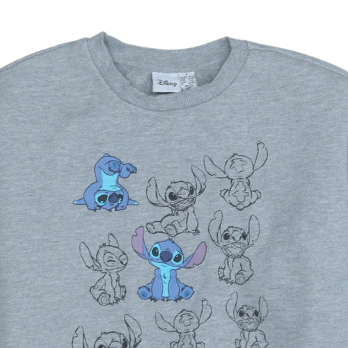 Disney Primark Women Grey Stitch Sweatshirt Size S Crew Neck Pullover