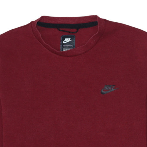 Nike Men's Red Crew Neck Pullover Sweatshirt Size M Regular Fit
