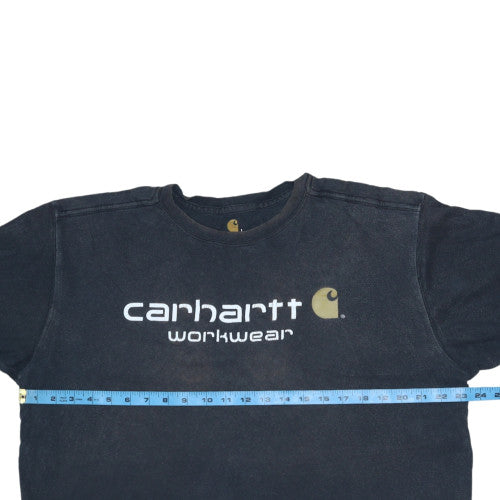Carhartt Men's Black Relaxed Fit Workwear Logo T-Shirt L