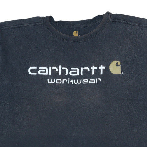 Carhartt Men's Black Relaxed Fit Workwear Logo T-Shirt L