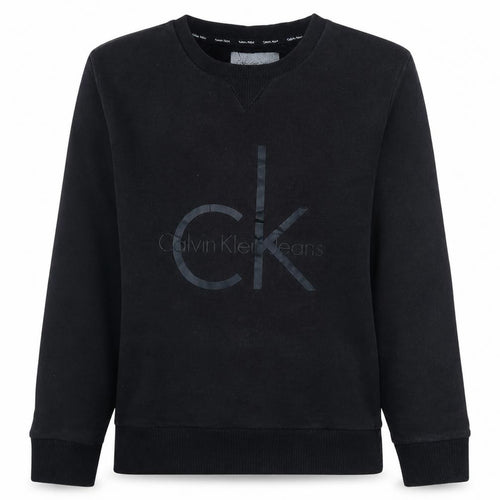 Calvin Klein Jeans Womens Black Crew Neck Pullover Sweatshirt Size S