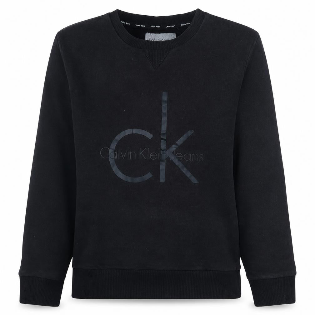 Calvin Klein Jeans Womens Black Crew Neck Pullover Sweatshirt Size S