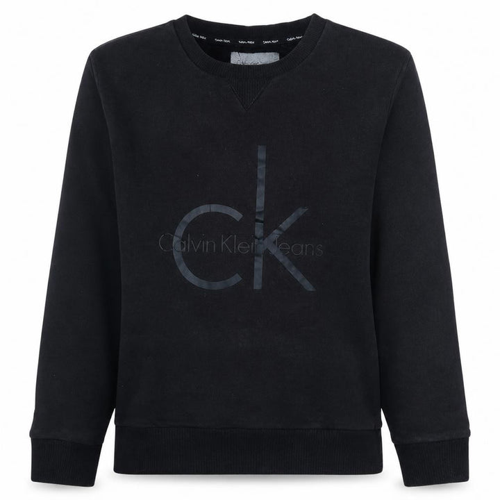 Calvin Klein Jeans Womens Black Crew Neck Pullover Sweatshirt Size S