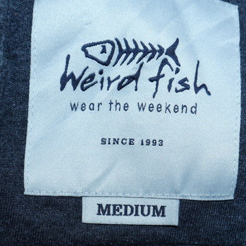 Weird Fish Men's Blue Collared 1/2 Zip Sweatshirt Size M