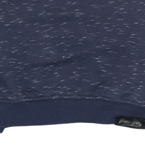 Philipp Plein Men's Blue Logo Crew Neck Pullover Sweatshirt M