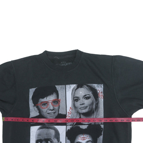 Netflix Sex Education Black Graphic Sweatshirt Women L Cotton Blend