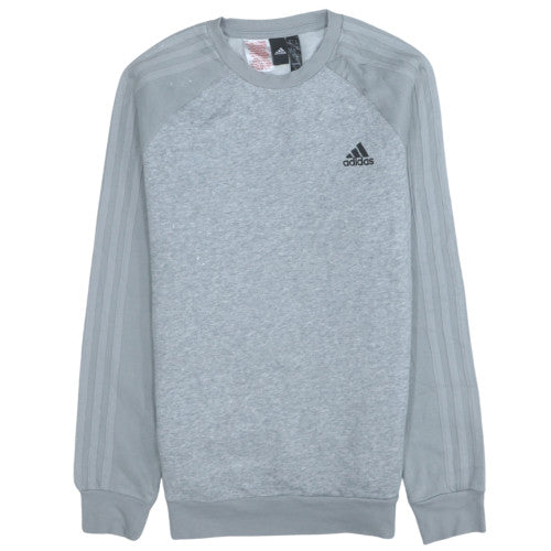 Adidas Boys Grey Crew Neck Sweatshirt Size 164 L Sportswear