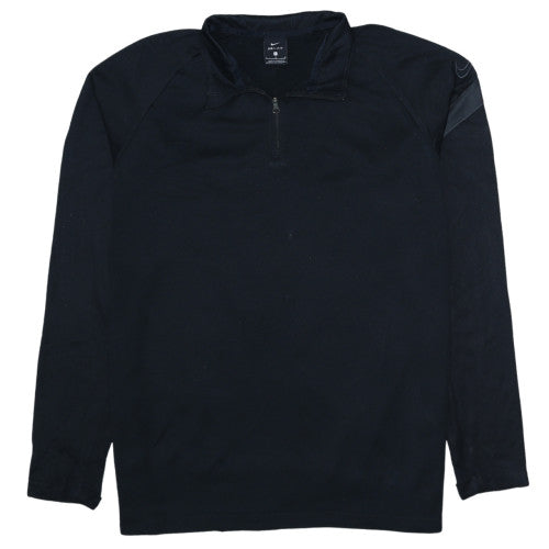 Nike Men's Black Dri-Fit Half Zip Athletic Sweatshirt Size L