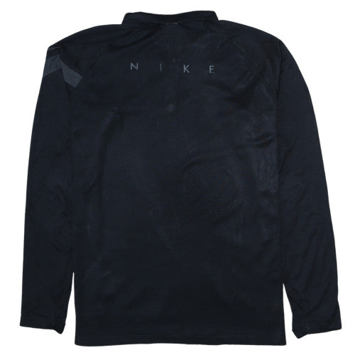 Nike Men's Black Dri-Fit Half Zip Athletic Sweatshirt Size L