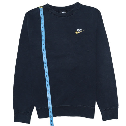 Nike Womens Black XS Crew Neck Pullover Sweatshirt Fleece Cotton