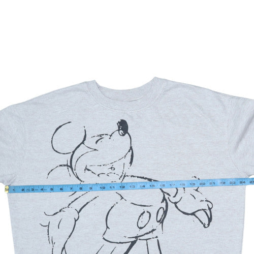 George Women Grey Mickey Mouse Pullover Sweatshirt L 16-18