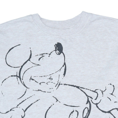 George Women Grey Mickey Mouse Pullover Sweatshirt L 16-18