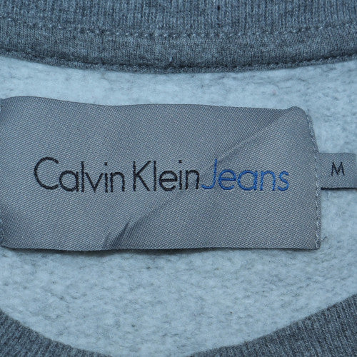 Calvin Klein Jeans Womens Grey Cotton Pullover Sweatshirt M